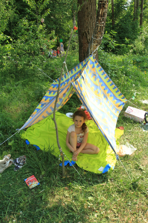 Палатка из подручных средств