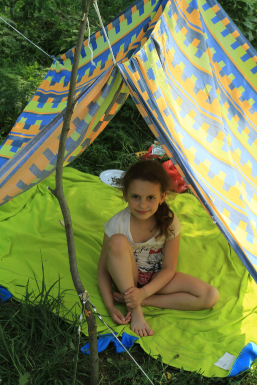 Палатка из подручных средств