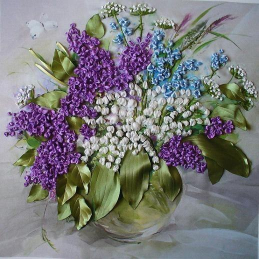 Вышивка лентами