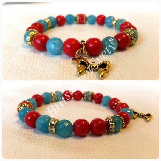 Браслеты с именами из натуральных камней