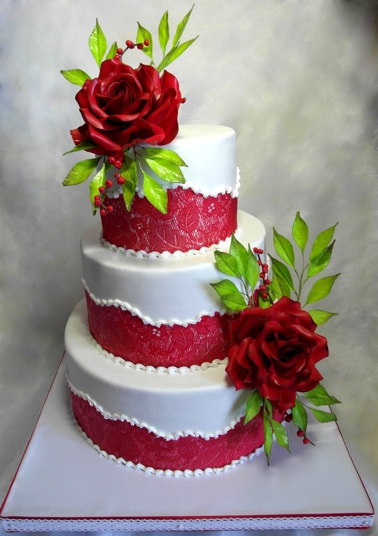 Свадебный с розами)