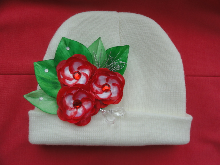 Цветочки для шапочек