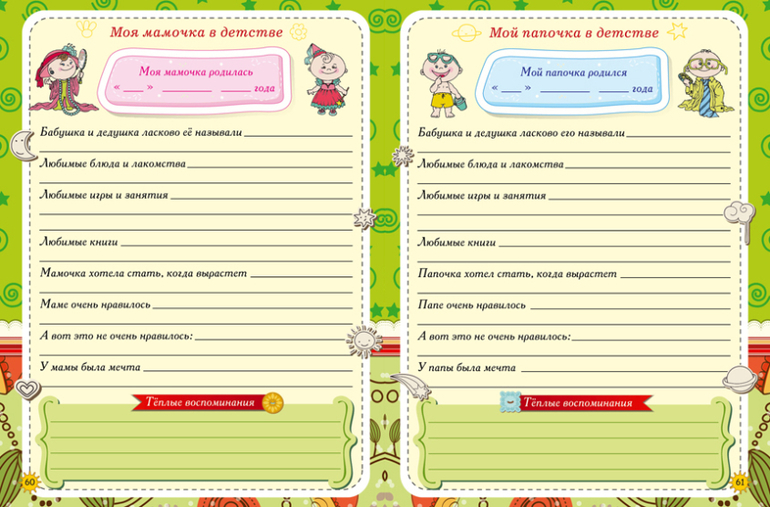Альбом для новорожденного "Моя семья и Я"