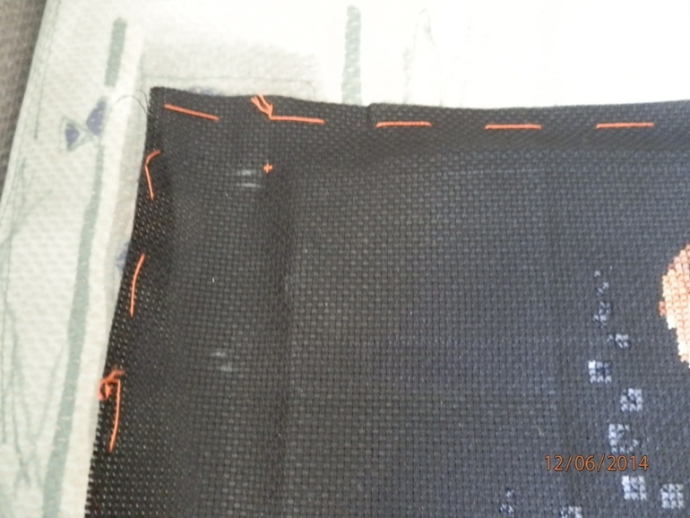 Котик. Продвигаюсь) И вопрос про черную канву.