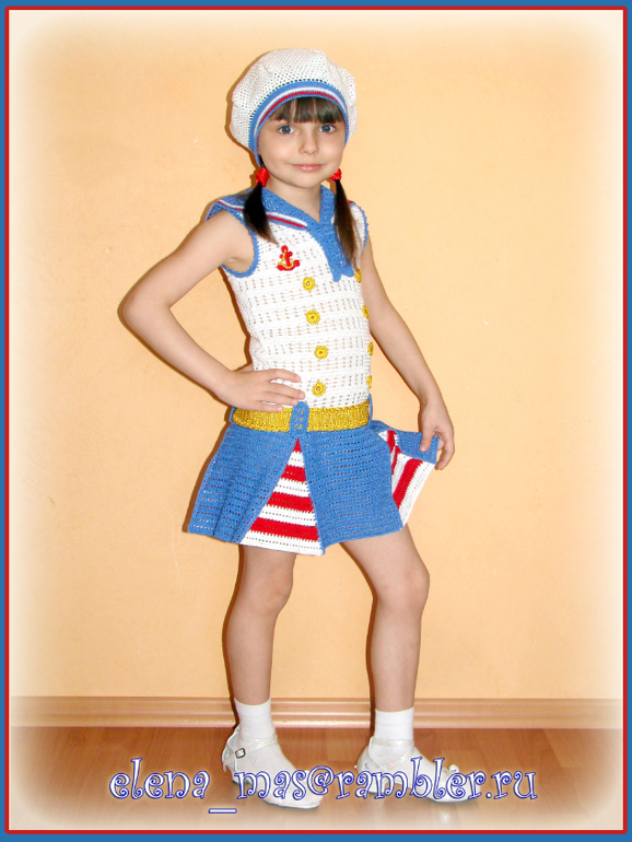 Пляжный сарафан и платье "Моя морячка"