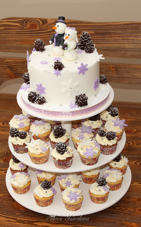 Свадебный со снеговиками