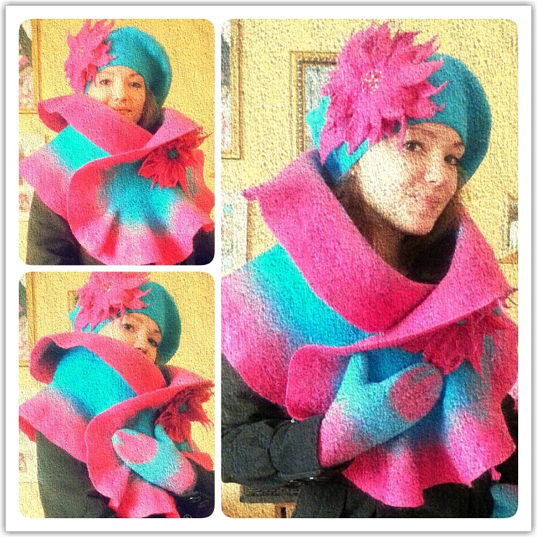 Шарф на заказчице Юлечке