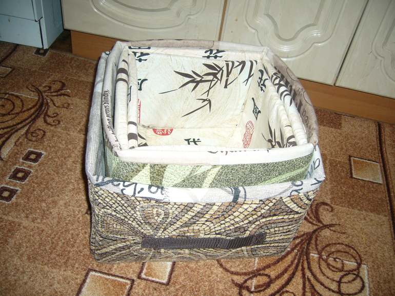 Короба  для хранения рукодельных принадлежностей.