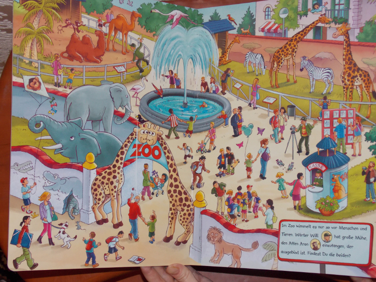 Развороты Wimmelbuch - Im Zoo by Petra Fohrmann