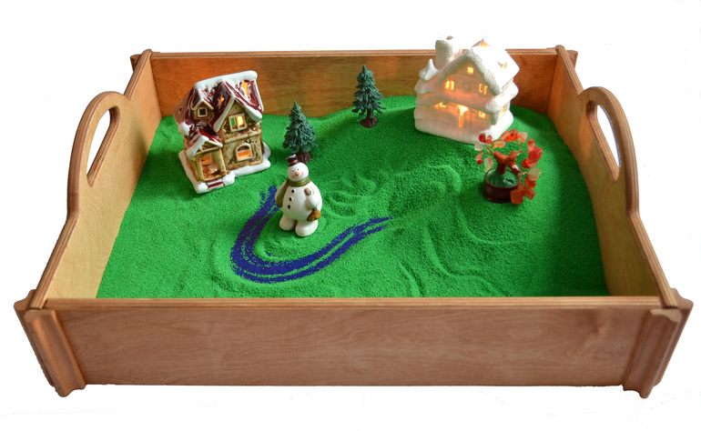 Игра с песком очень успокаивает детей!