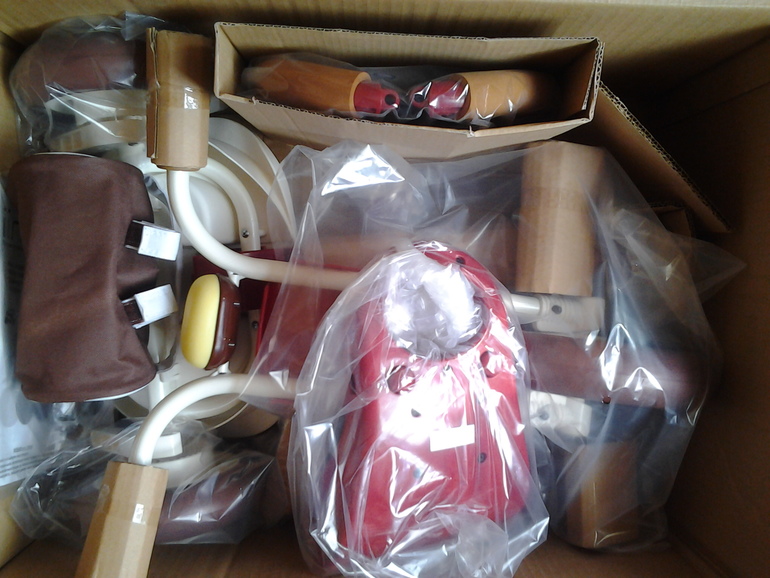 наш велосипедик iimo с зонтиком