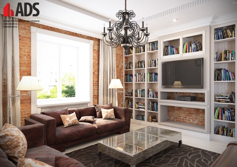 Дизайн интерьера холла и гостиной