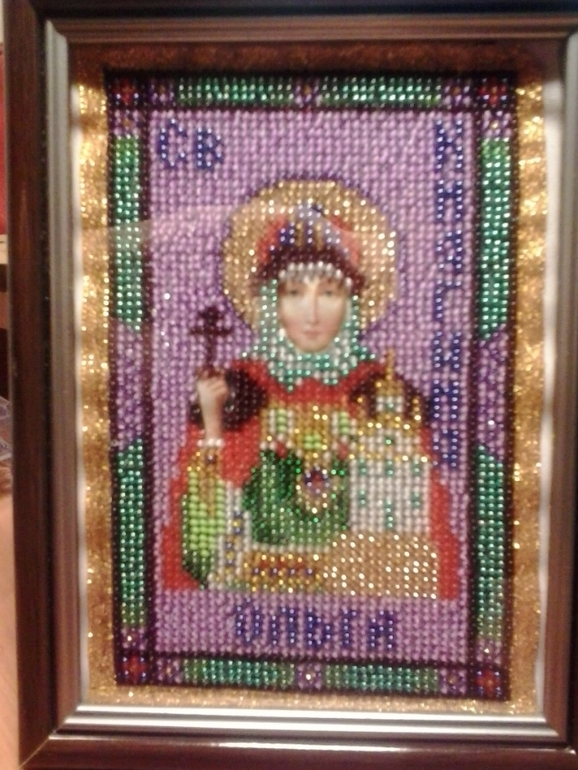 Анатолий и Ольга...иконы из бисера!