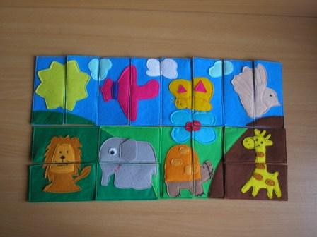 Пазлы из фетра