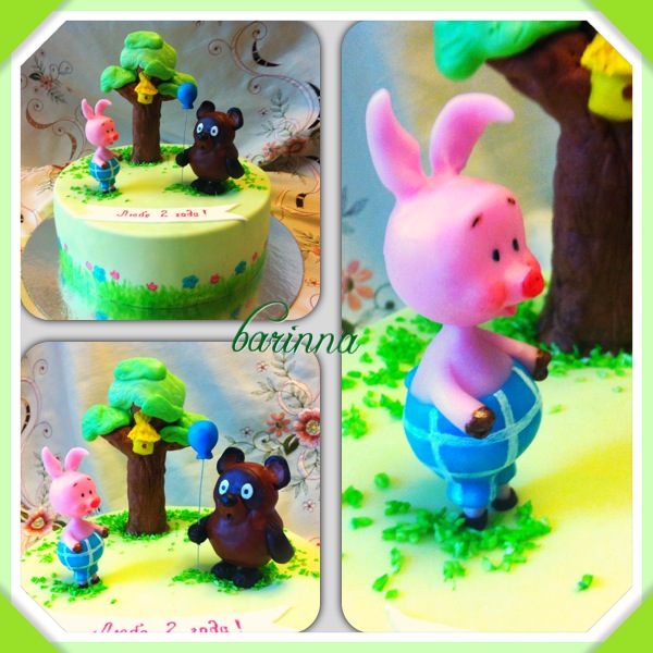 Торты детские... Спанчбоб, Винни пух и Майнкрафт)