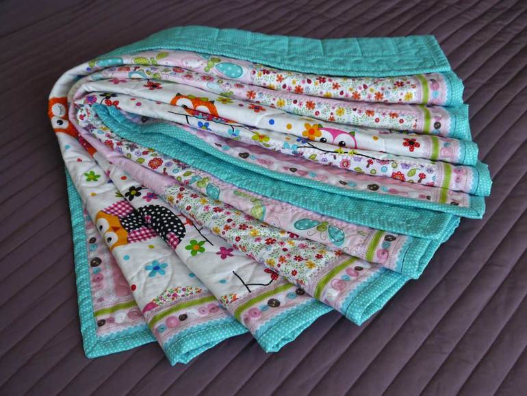 Детское одеяло Совушки.