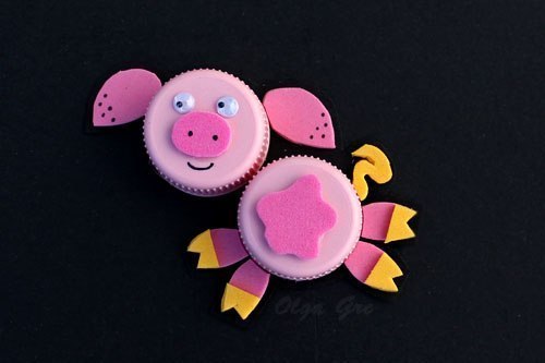 поделки из пластиковых пробочек.идеи