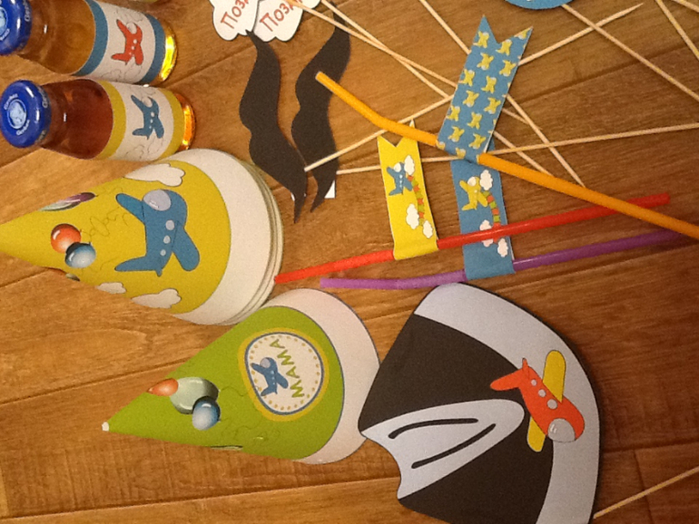 Оформление ДР  в стиле полет /макет