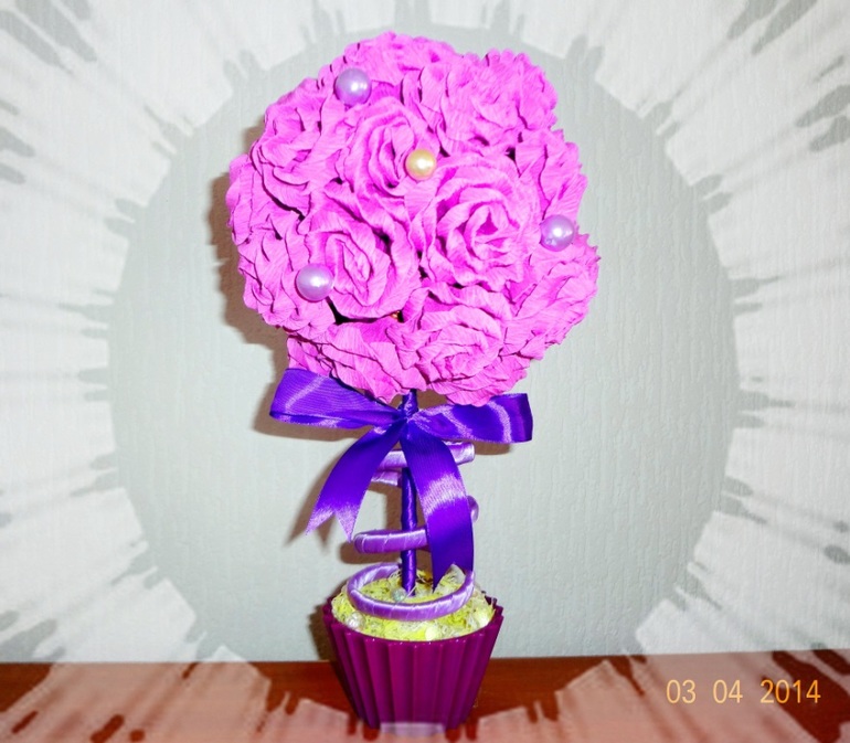 Сиреневый "кудрявый" топиарий