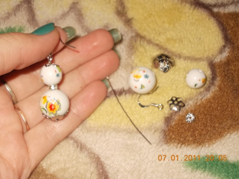 мои первые серьги)))надеюсь не последние))