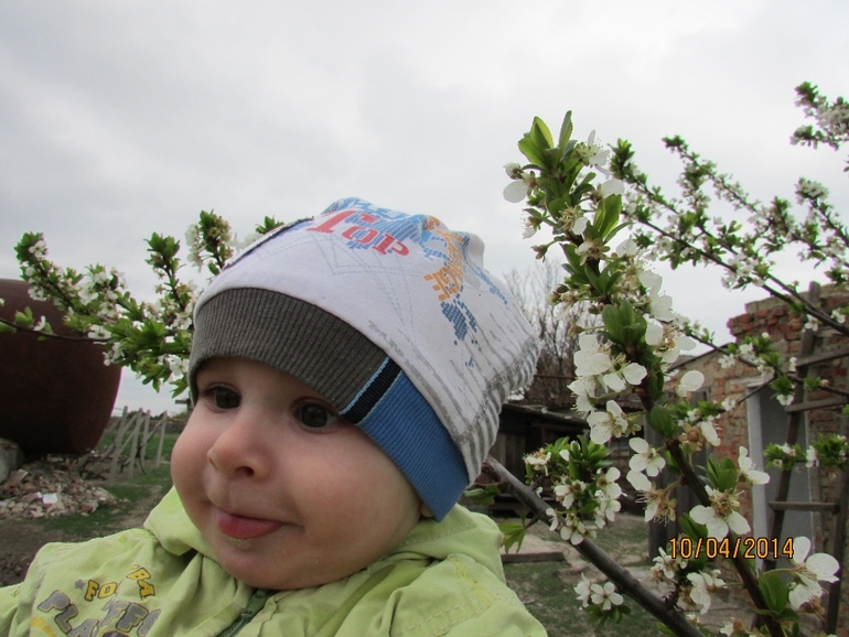 А это Веснаа.а.а.а..а эх Лепота-а-а-а-а Мишаня 7 мес 29 дней