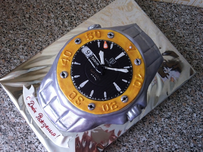 Торт часы для мужчины