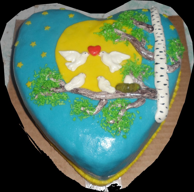 Вариация-вместо котиков на заборе птички на дереве)