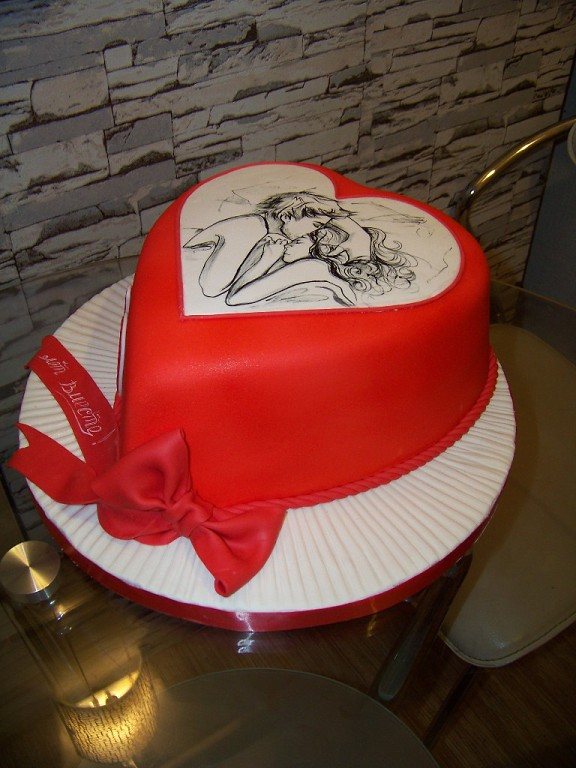 Торты к дню влюбленных (роспись)