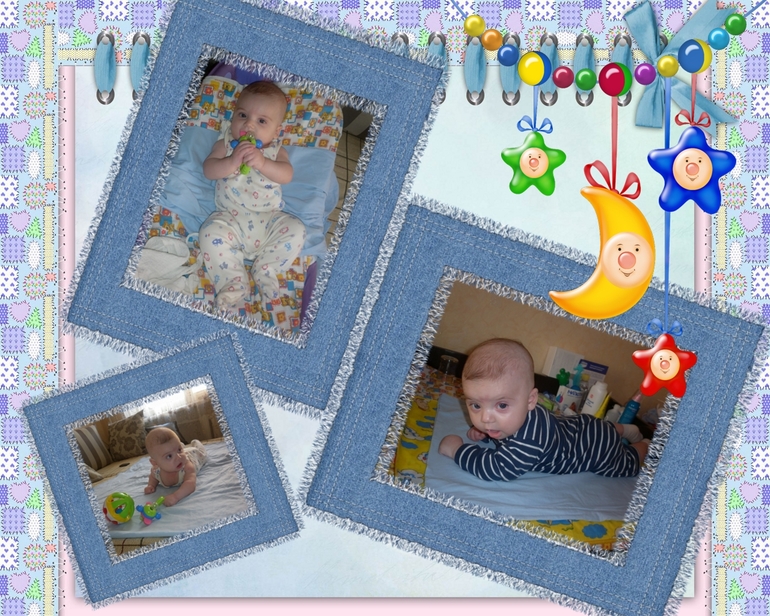Коллаж мой любимый сынулька с 1 до 3,5 мес)))