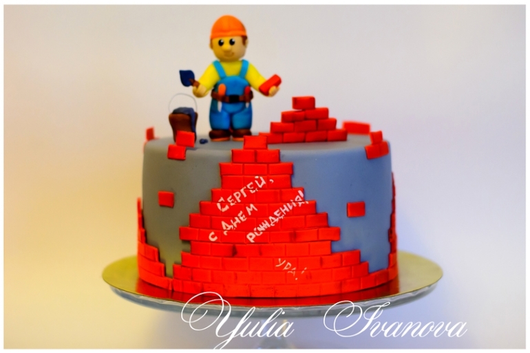 Торт на ДР строителя Сергея!