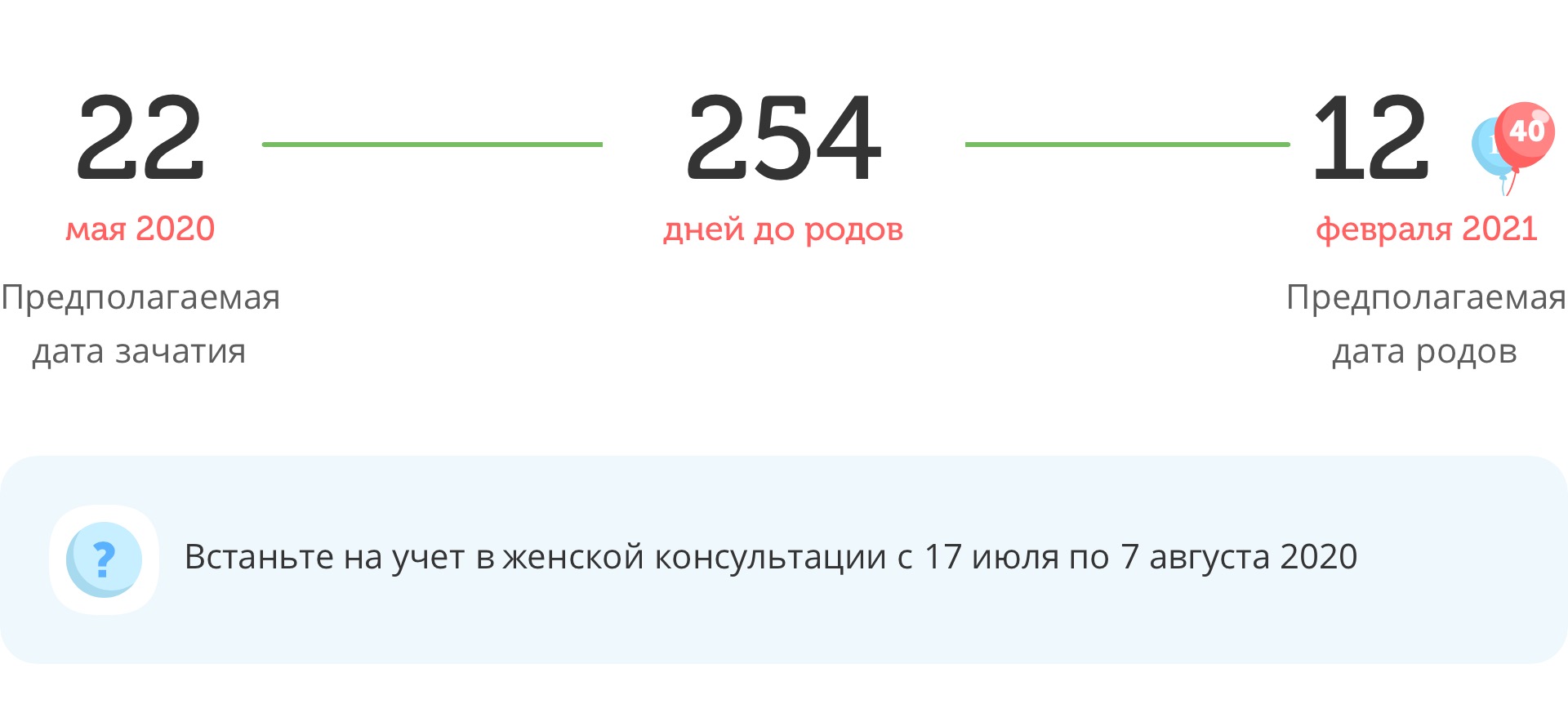 Калькулятор даты родов
