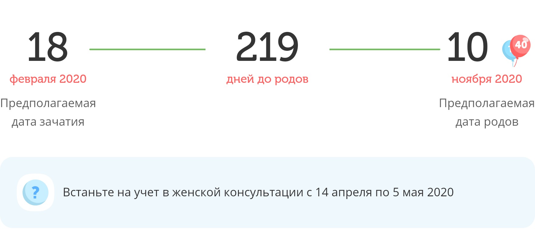 Калькулятор даты родов