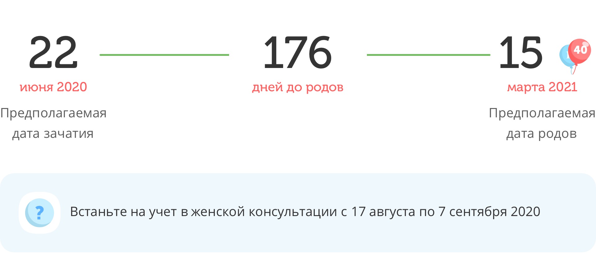 Калькулятор даты родов