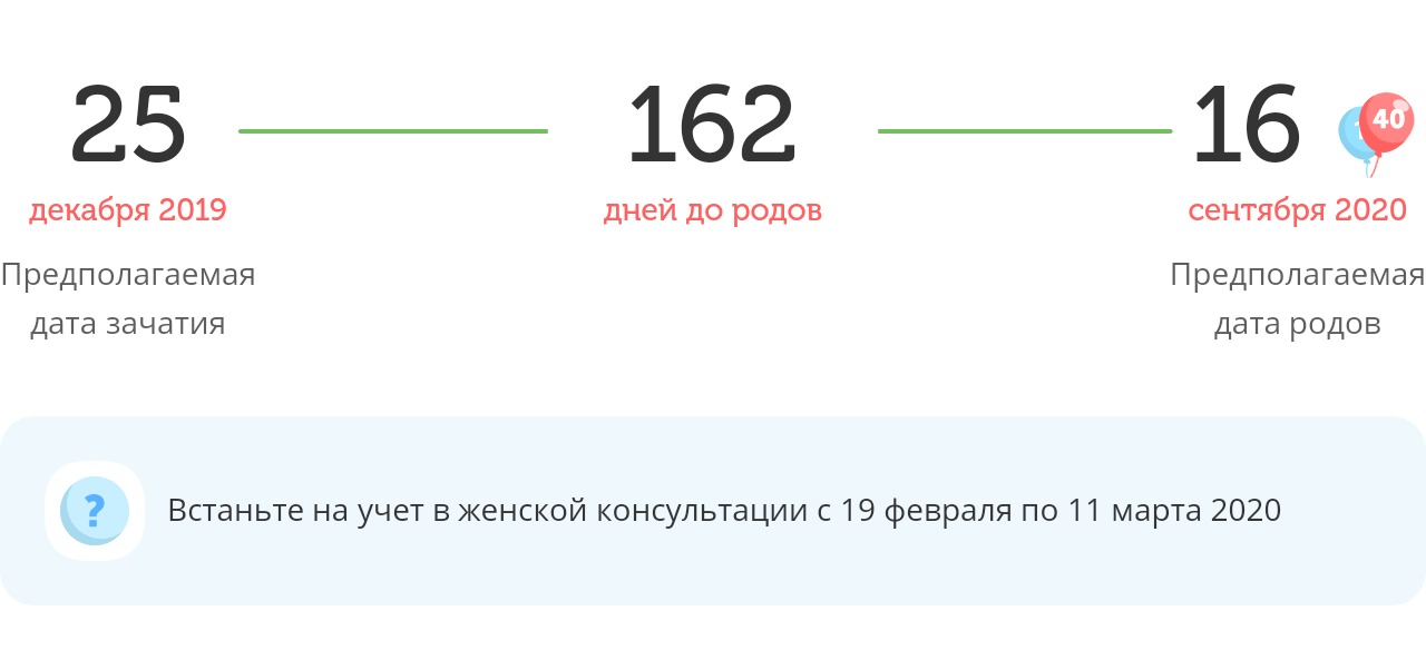 Калькулятор даты родов
