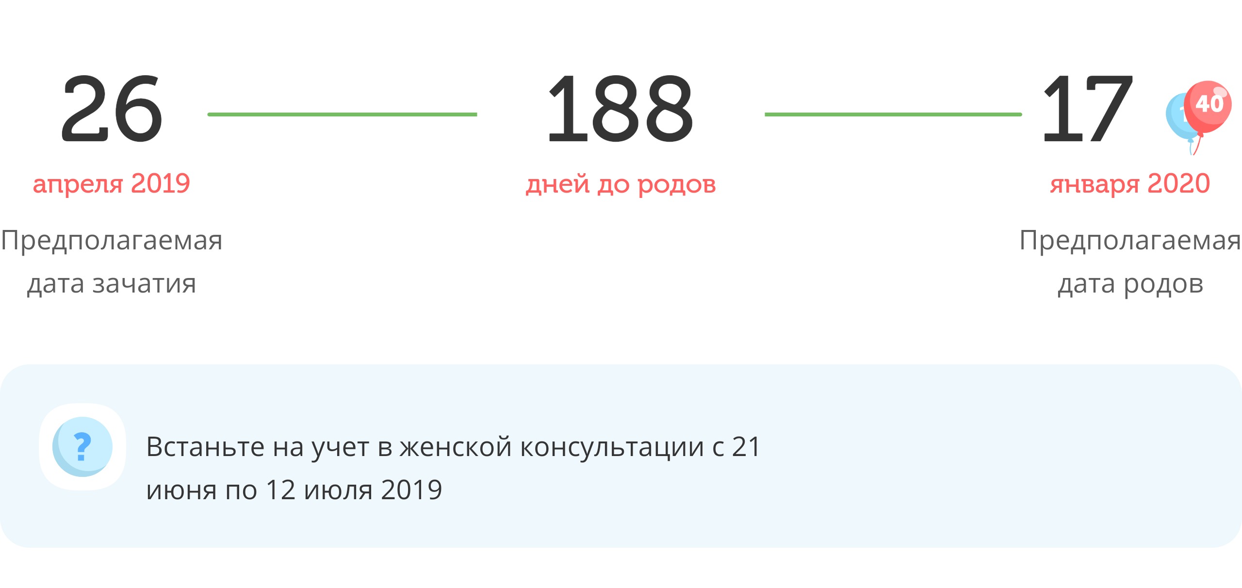 Калькулятор даты родов