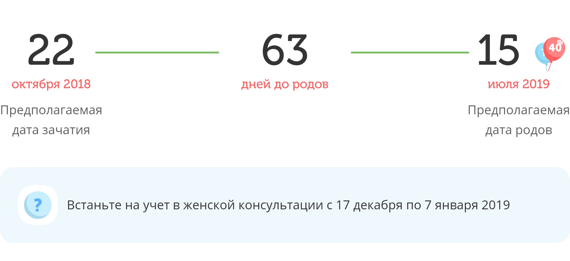 Калькулятор даты родов