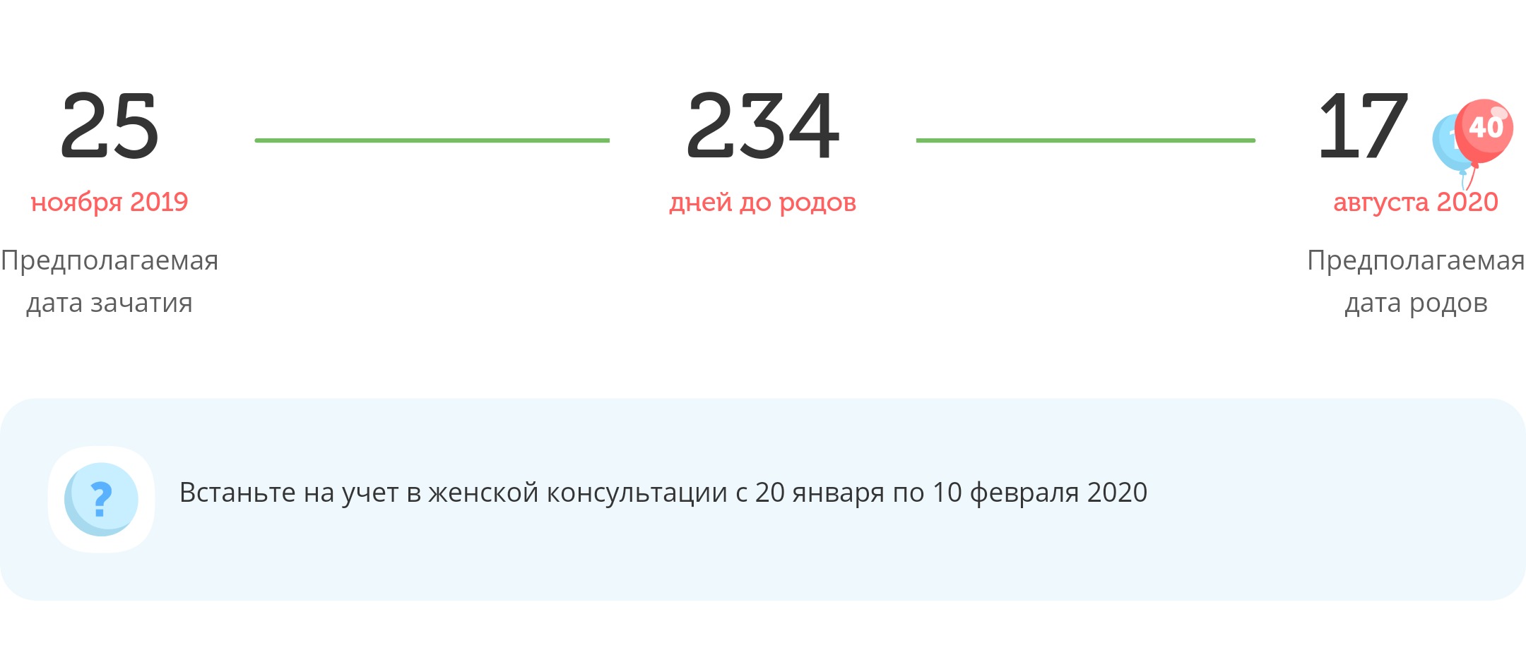 Калькулятор даты родов