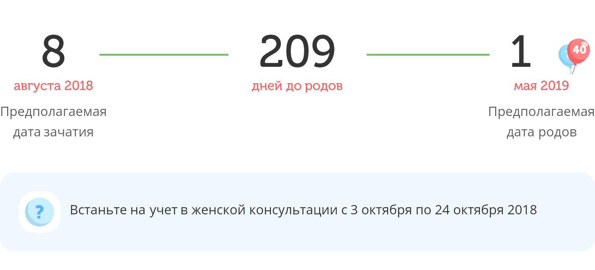 Калькулятор даты родов