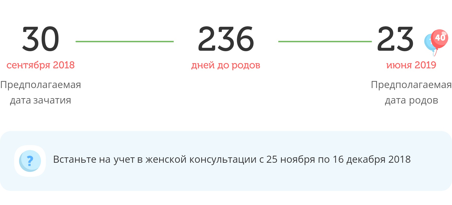 Калькулятор даты родов