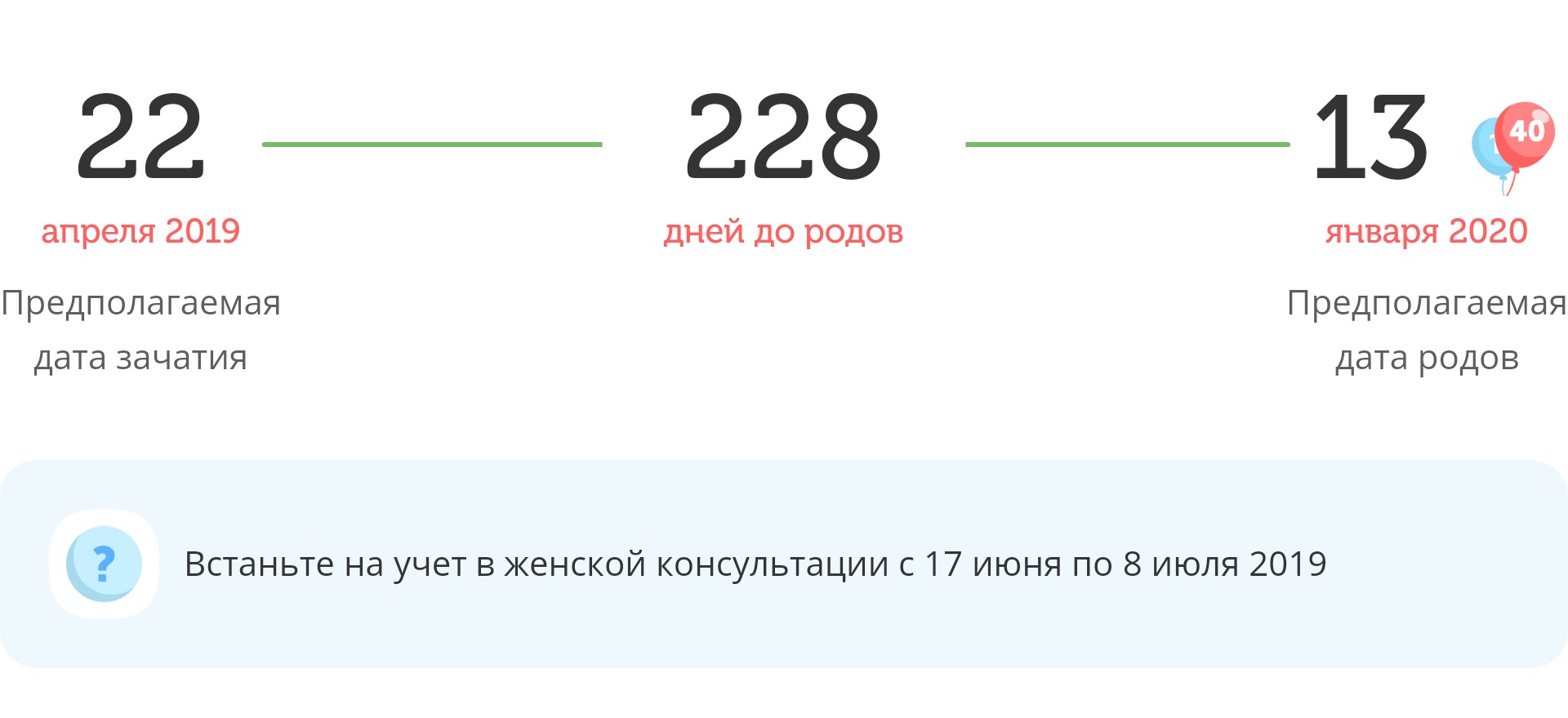 Калькулятор даты родов
