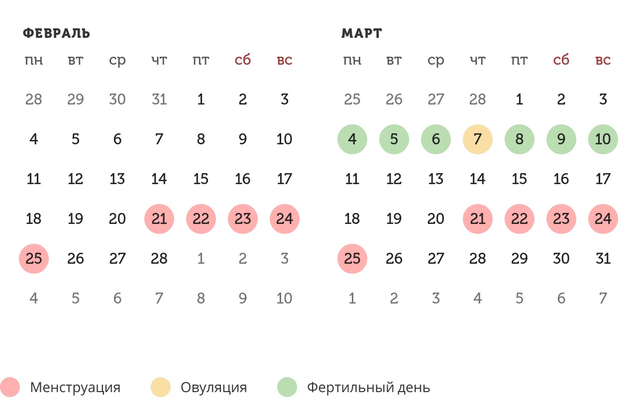 Калькулятор овуляции