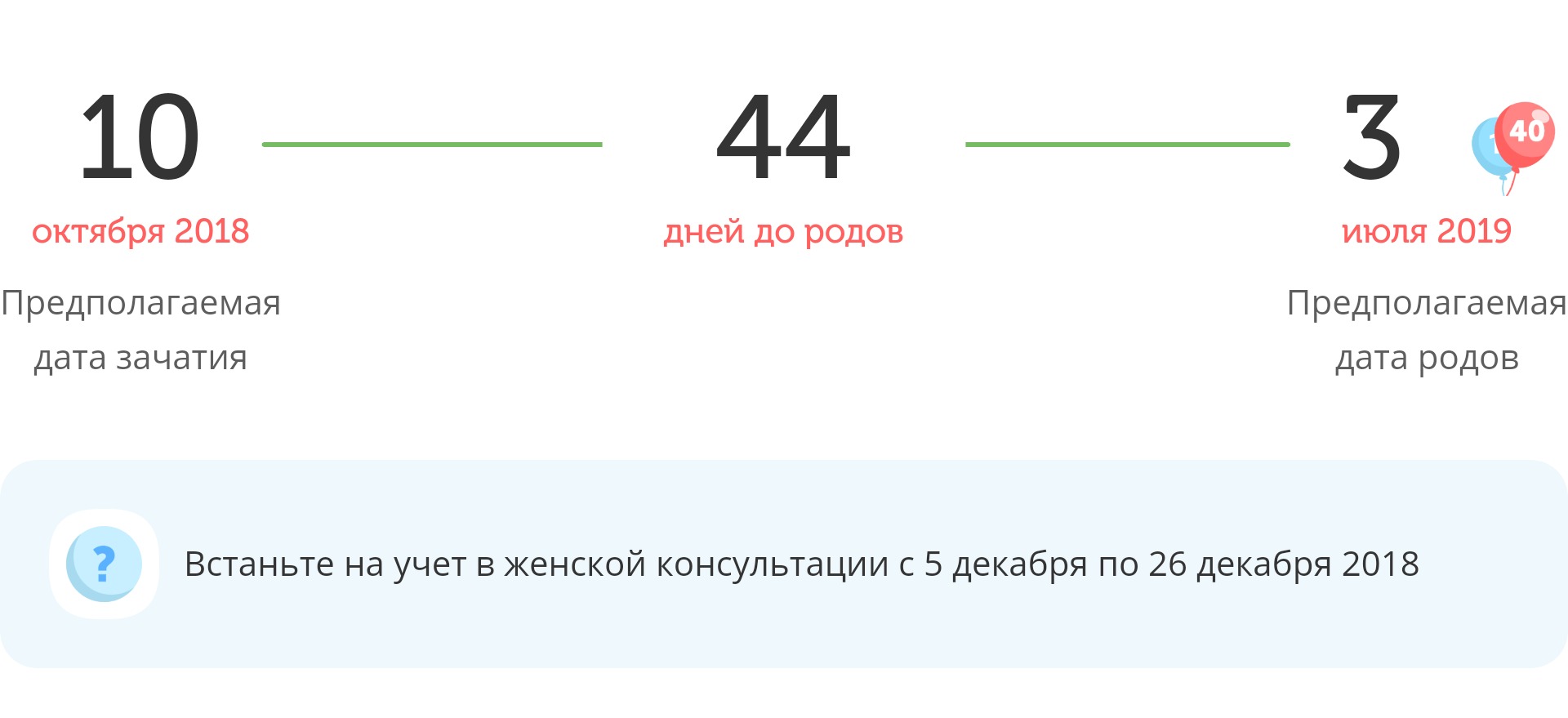 Калькулятор даты родов