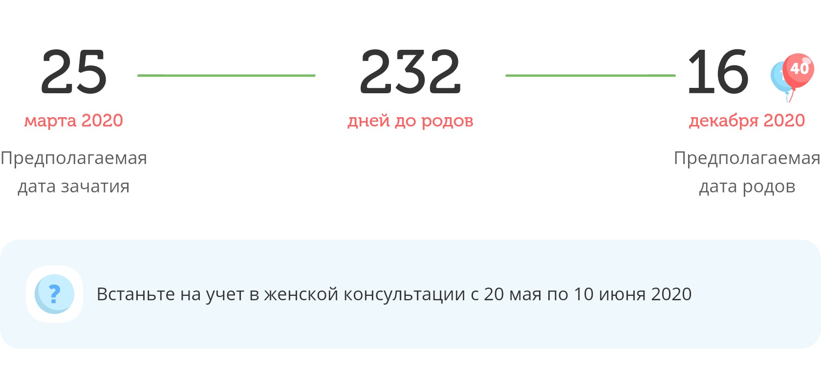 Калькулятор даты родов