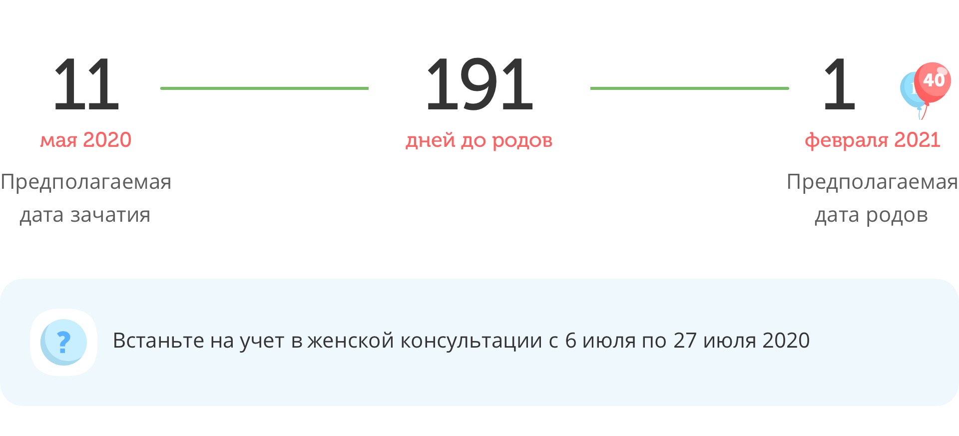 Калькулятор даты родов