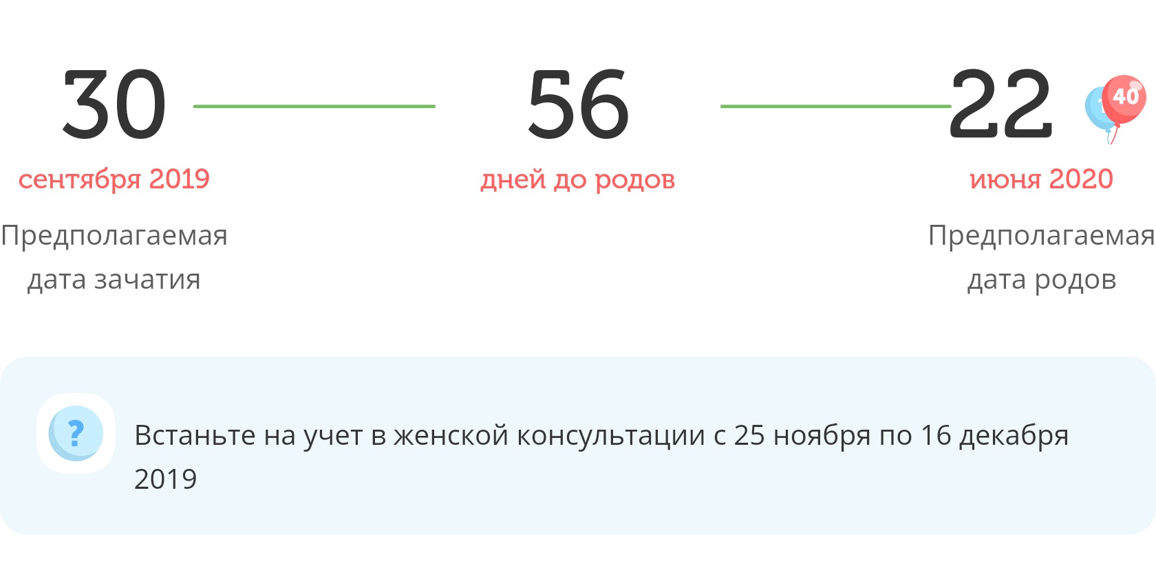 Калькулятор даты родов