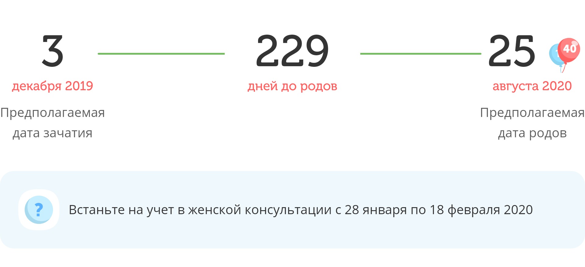 Калькулятор даты родов