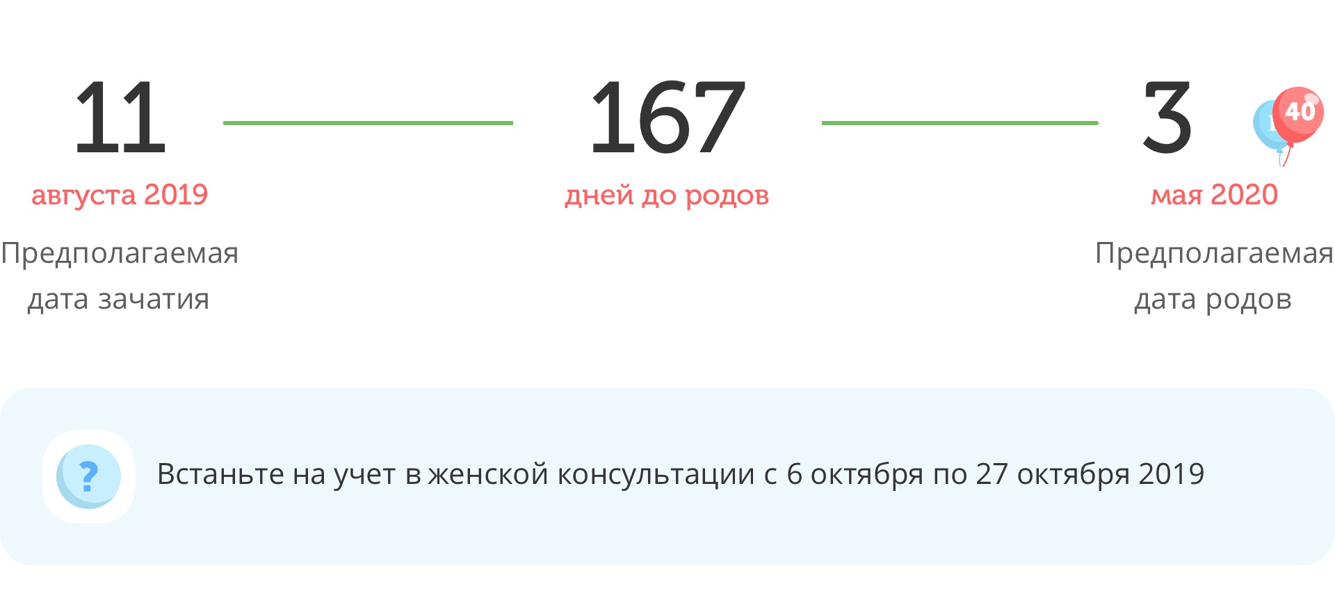 Калькулятор даты родов