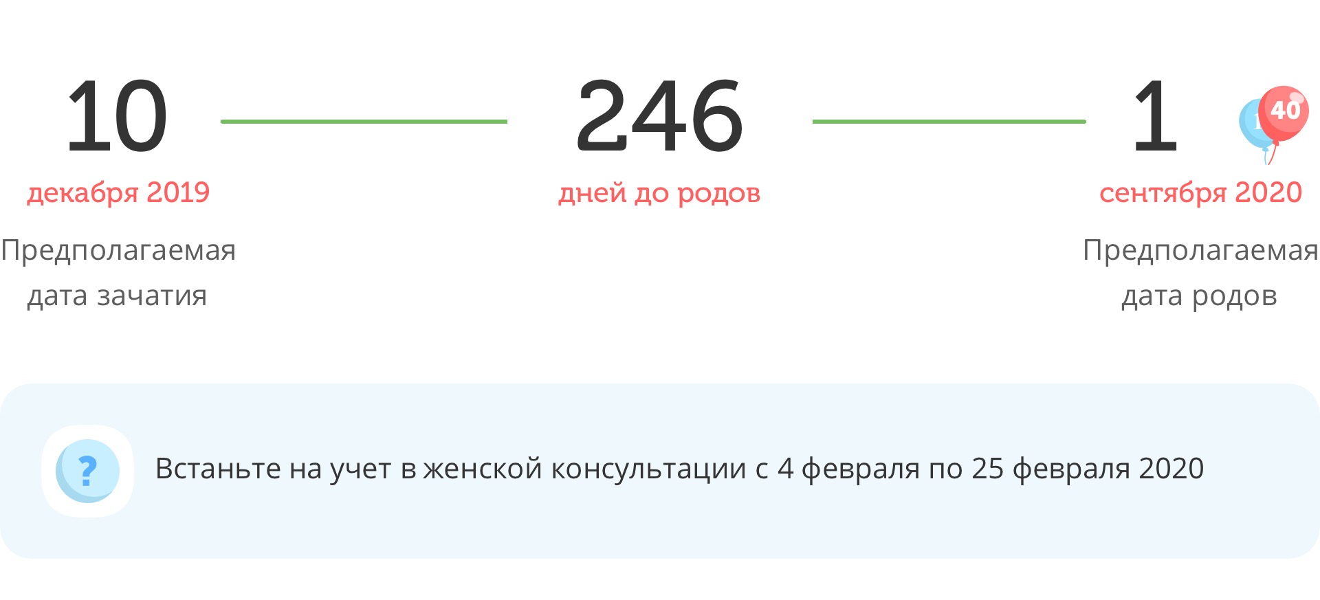 Калькулятор даты родов