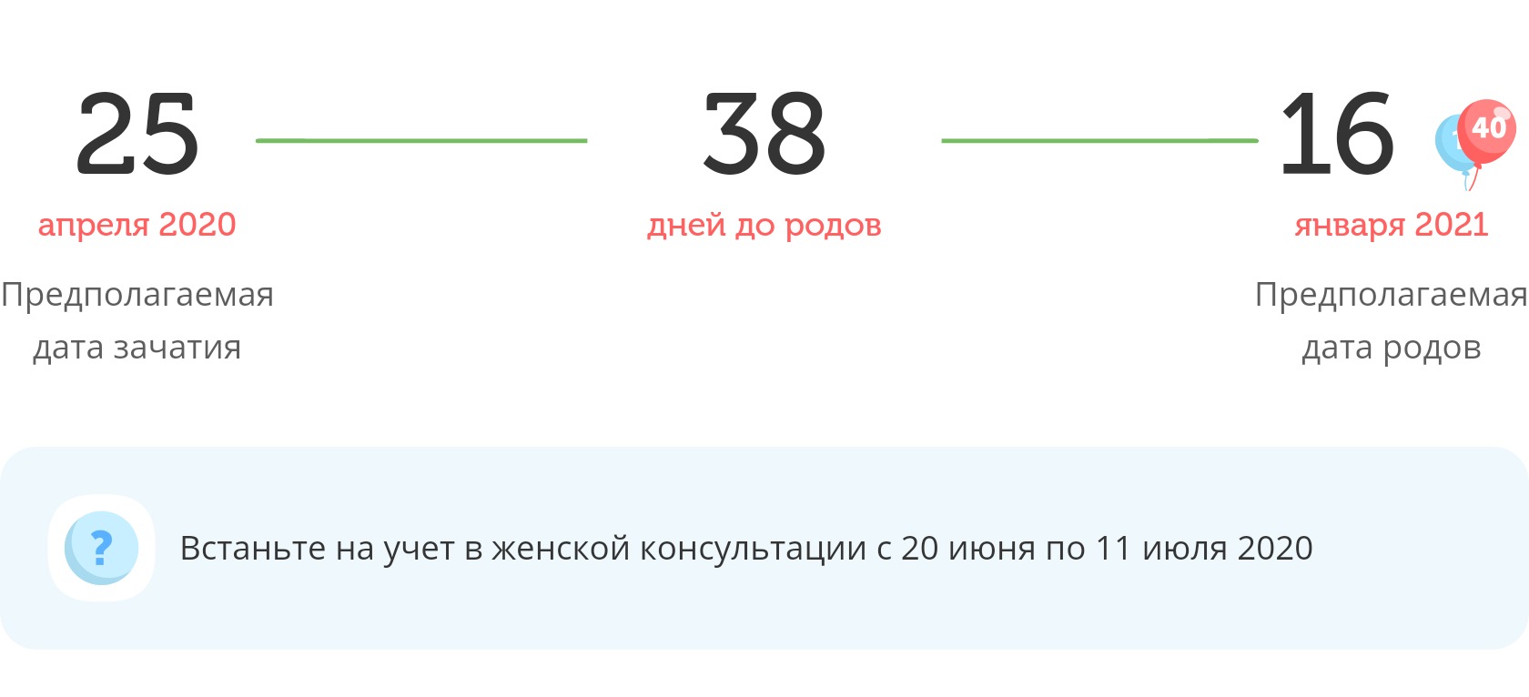 Калькулятор даты родов