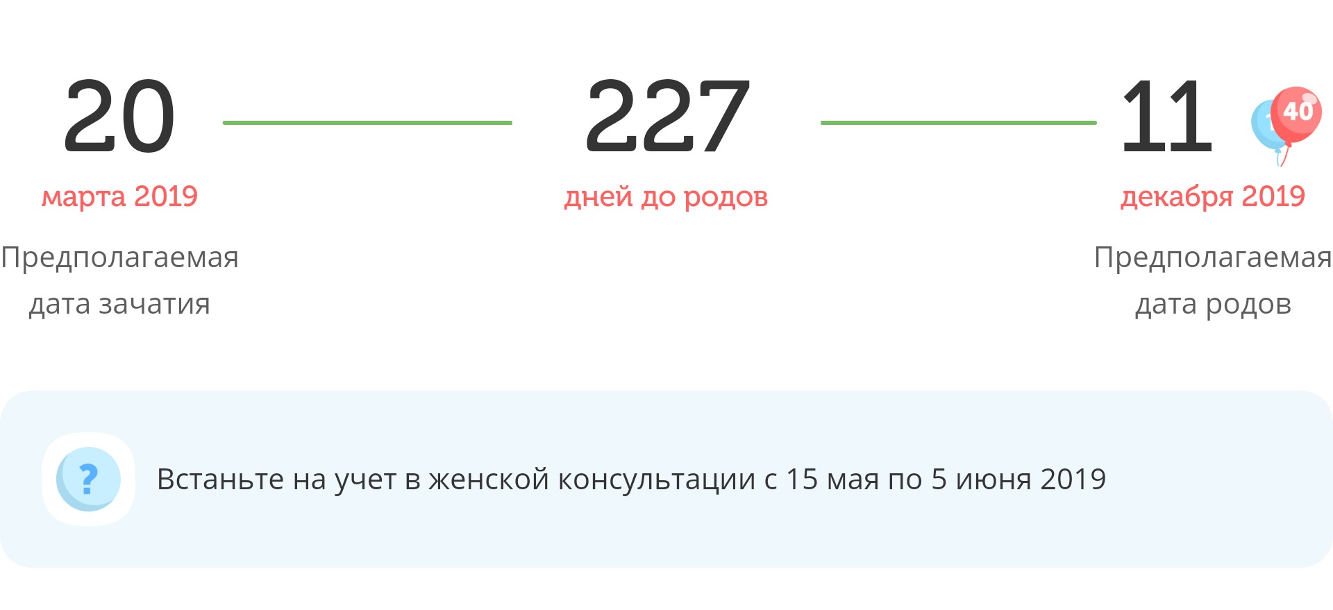 Калькулятор даты родов
